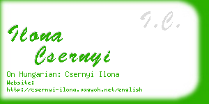 ilona csernyi business card